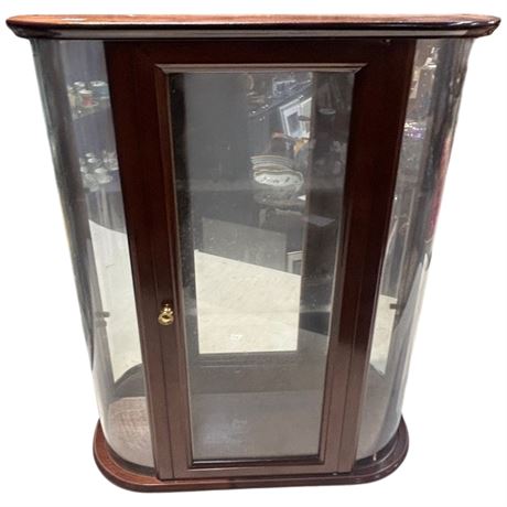 Wall Mounted Curved Glass Display Case