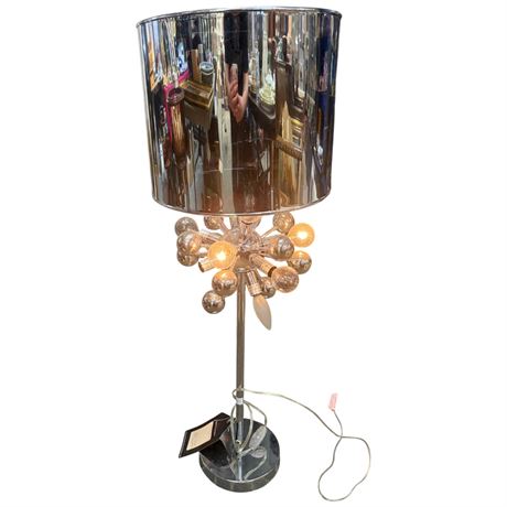 Vintage Starburst Chrome Table Lamp, Working
