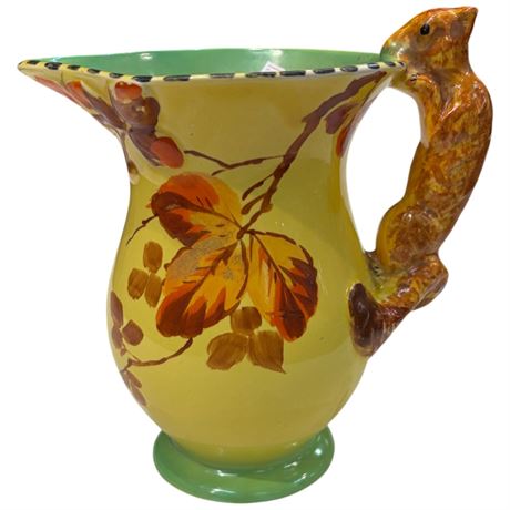Vintage Burleighware Squirrel Handled Pitcher