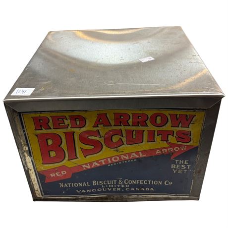 Vintage Red Arrow Biscuits Tin