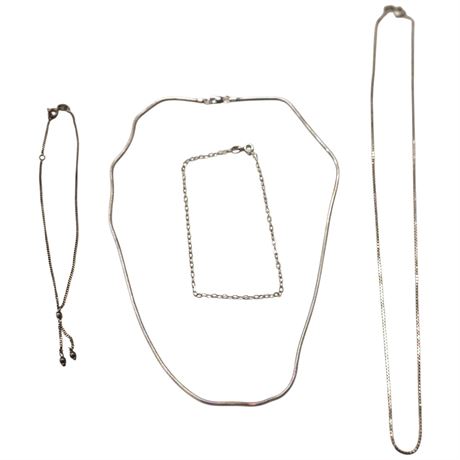 4 Sterling Silver Chains