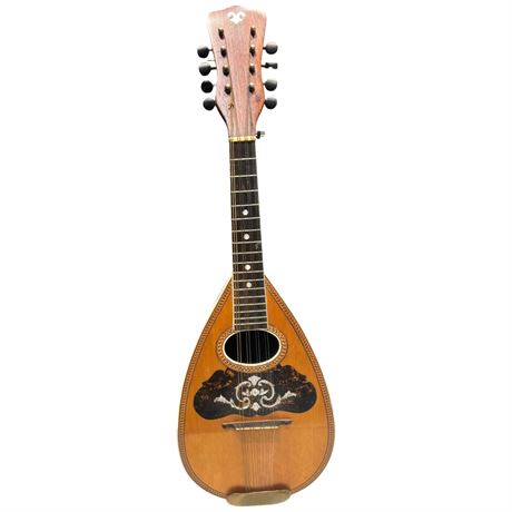 Vintage Rosewood & Maple Bull Back Mandoline With Abalone Inlay