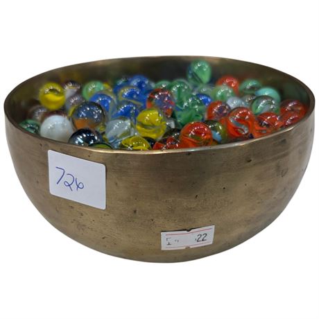 Bowl Full Of Vintage Marbles