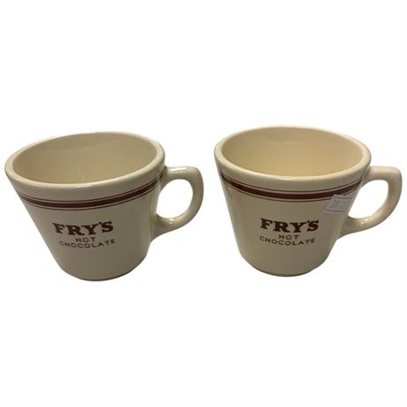 Pair Of Fry's Hot Chocolate Cups