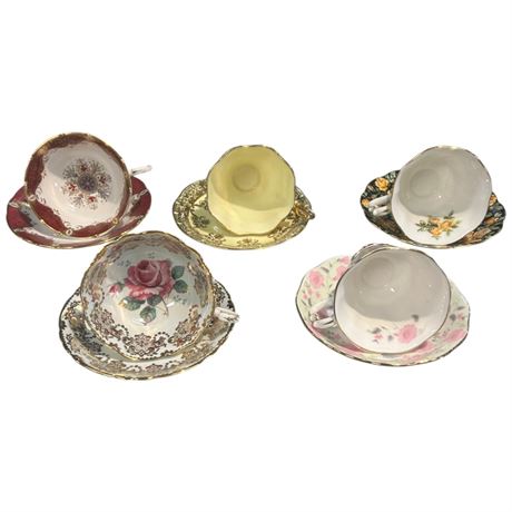 10 Assorted Tea Cups & Saucers, Royal Albert, Paragon, Etc..