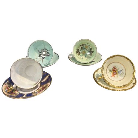 8 Assorted Paragon Tea Cups & Saucers