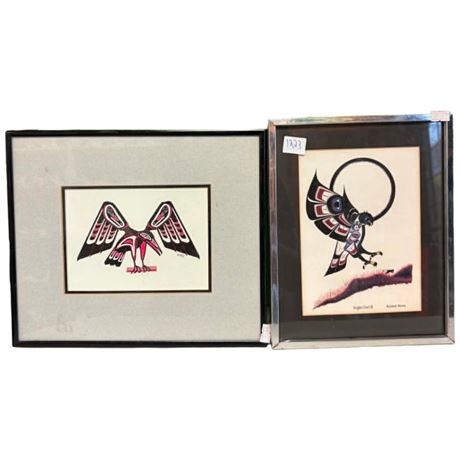 2 Framed First Nations Prints, Richard Shorty And Hkane