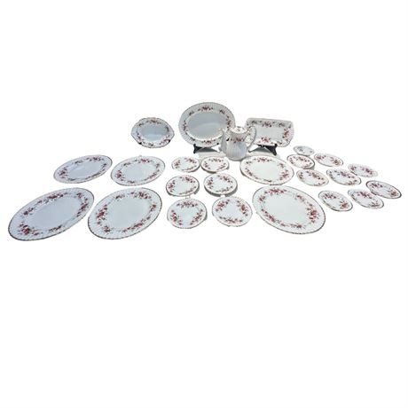 Approx 26 Pieces Of Paragon "Country Rose", Coffee Pot, Plates, Saucers