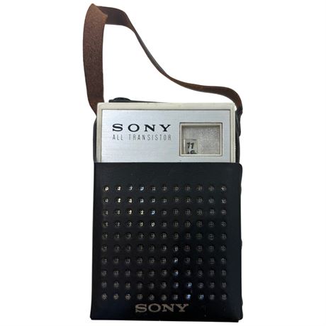 Vintage Sony All Transistor Travel Radio, In Case