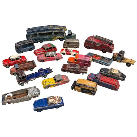 Large Assortment Of Vintage Dinky Toy Cars