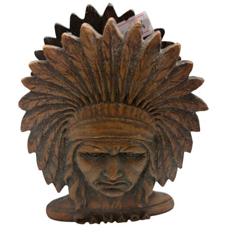 Indian Chief Head Coaster Holder