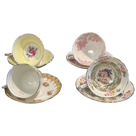8 Assorted Tea Cups & Saucers, Royal Albert, Paragon, Etc..