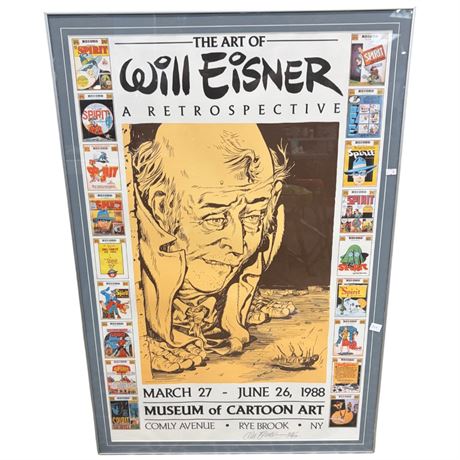Framed "The Art Of Will Eisner A Retrospective" Signed By Will Eisner #213/950