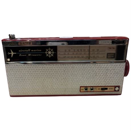 Vintage Channel Master Aircraft Marine 3 Band 10 Transistor Travel Radio
