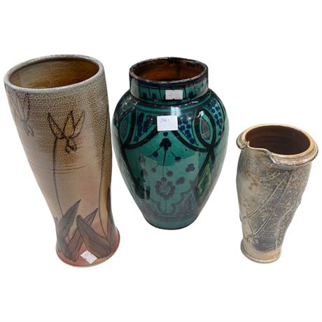 2 Vintage Pottery Vases
