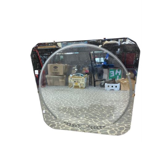 Wall Hanging Etched Glass Mirror