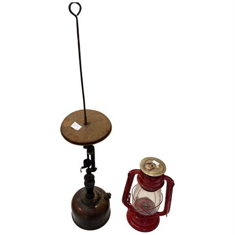 Vintage Oil Lamp & Oil Heater