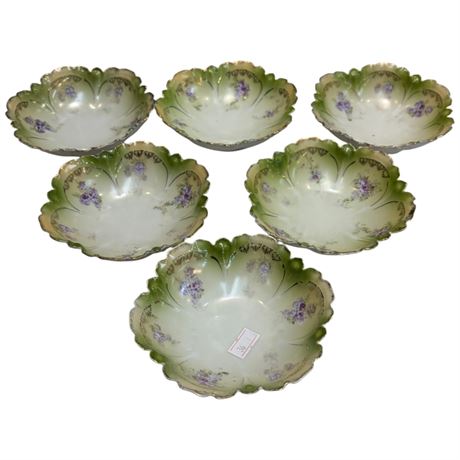 6 Vintage Porcelain Patties