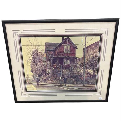 Framed Print "East Side" E. Hastings Jackson By C. R Weimann #74 Of 150 Series 2