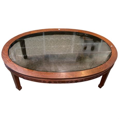 Vintage Carved Chinese Rosewood Coffee Table