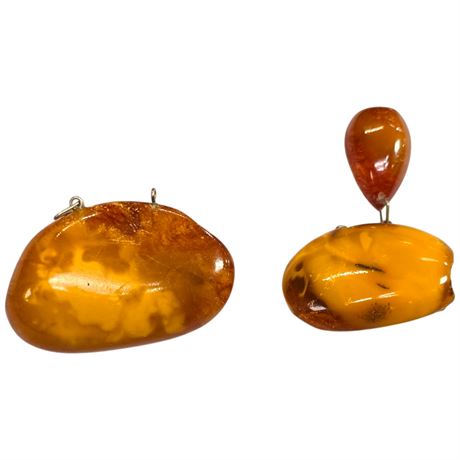 Genuine Butterscotch Amber Brooches