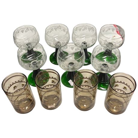 11 Vintage Decorative Glasses