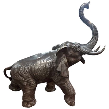Large Bronze Elephant Sculpture Signed By Artist "Stuart"