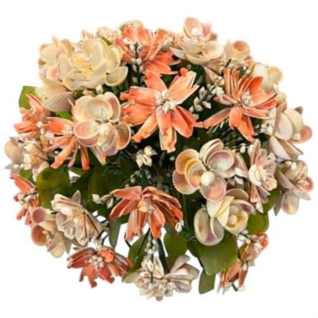Vintage Sea Shell Flower Bouquet Sculpture