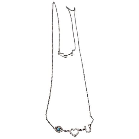 .925 Sterling Silver Hmk Necklace