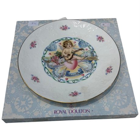 Valentines Day 1983 Royal Doulton Plate, In Original Box