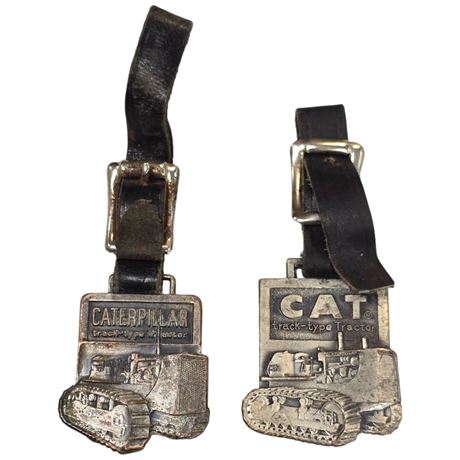 Cat & Caterpillar Vintage Watch Fobs