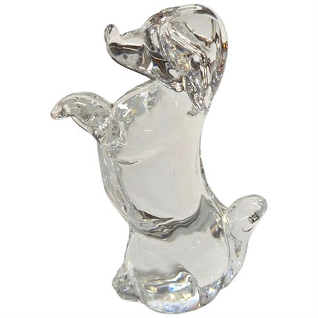 Art Glass Daschund Signed On Bottom