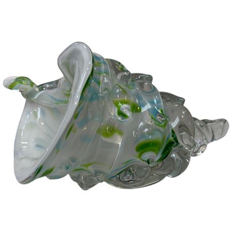 Large Art Glass Conch