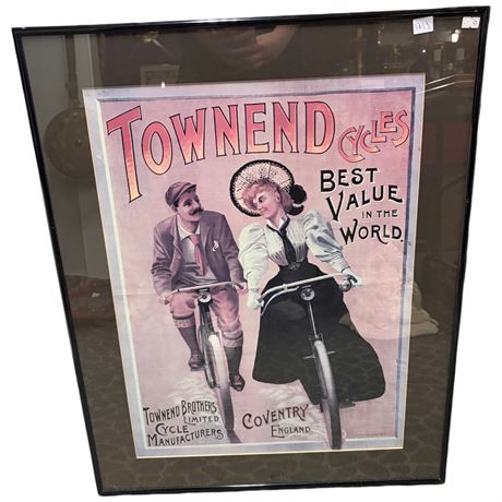 Framed Townend Cycles Print