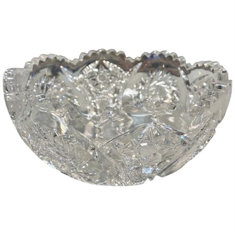 Antique American Brilliant Period Cut Crystal Bowl