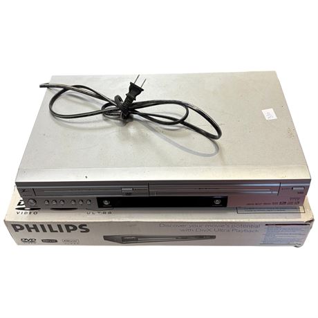 Phillips DVD Player In Original Box & DVD Vhs Combo Player