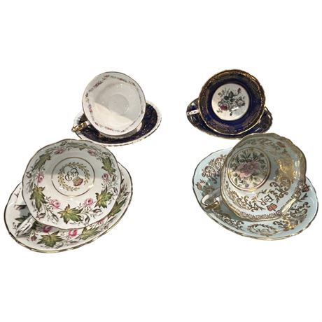 8 Assorted Paragon Tea Cups & Saucers