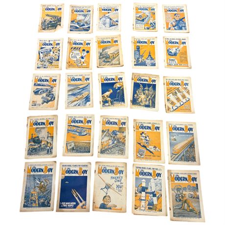 Large Assortment Of Vintage Modern Boy Magazines