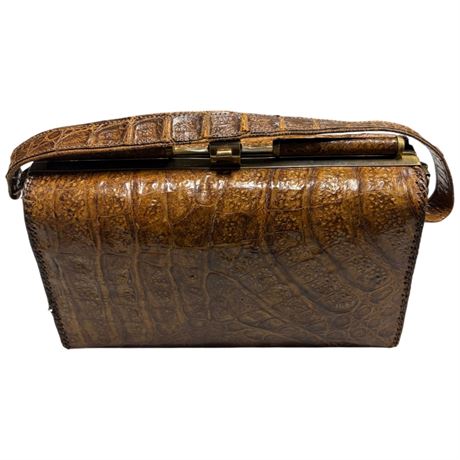Faux Alligator Skin Purse