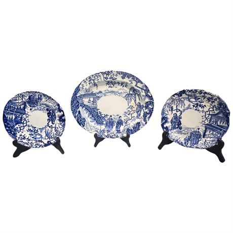 3 Royal Crown Derby Plates & Platter