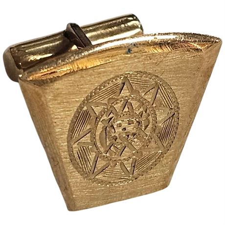 14Kt Gold Stamped Cuff Link