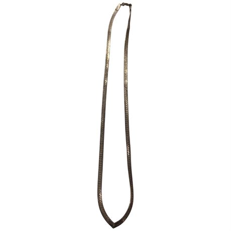 Italy 925 Sterling Silver Herringbone Necklace