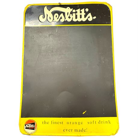 Nesbitt's Orange Soft Drink Tin Chalkboard Sign