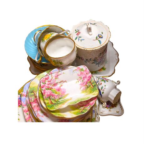 Assorted Floral Porcelain Tableware