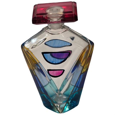 Multicolor Art Glass Perfume Bottle