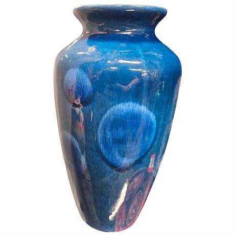 Blue Glazed Poole Pottery Vase