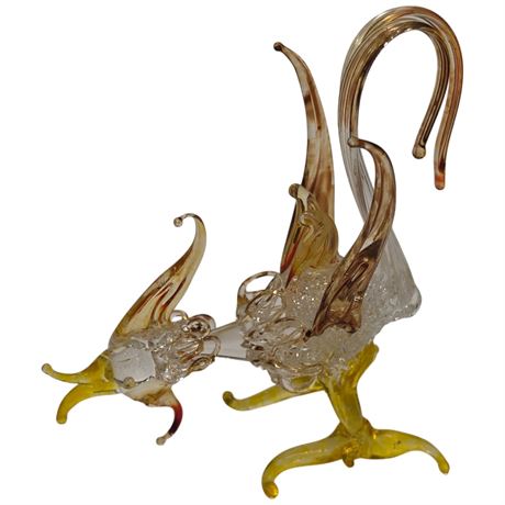 Art Glass Bird Sculpture