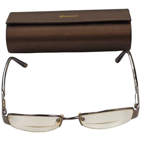 Emozioni Tinted Metal Frame Eyeglasses With Case