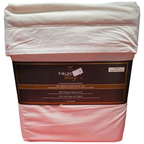 Fieldcrest Luxury King 600 Thread Count Sheet Set