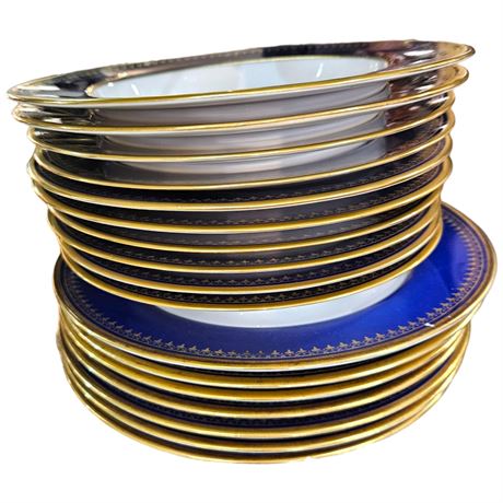 Spode Copelands Cobalt Blue Gilt China Dinnerware